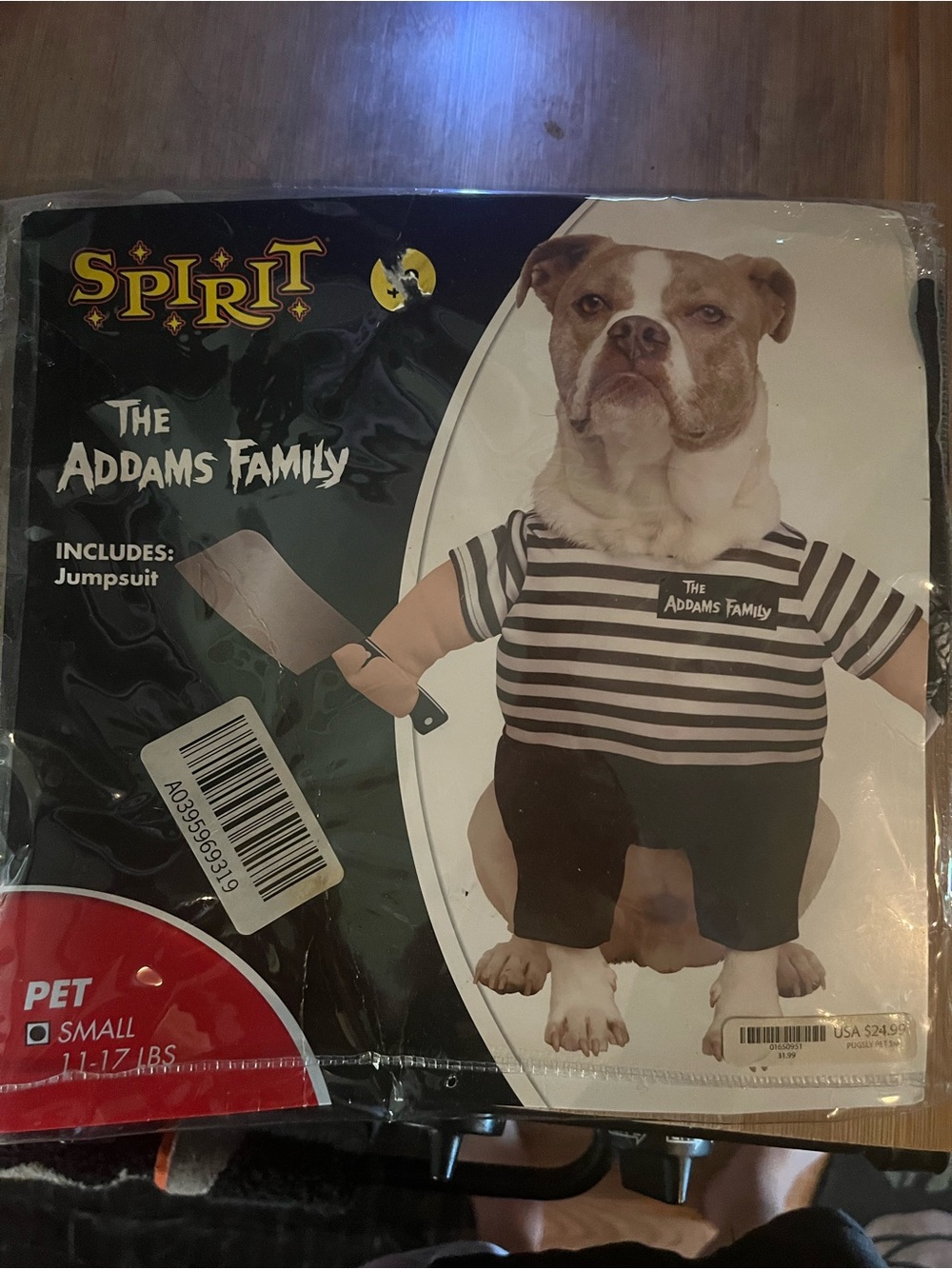 Addams Family Halloween Dog Costume Small